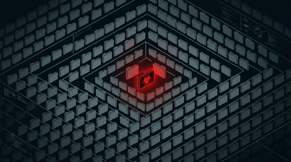 Conceptual illustration of malware injection in a dependency tree